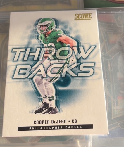 2025 Panini Score #17 Cooper DeJean Throw Backs — front