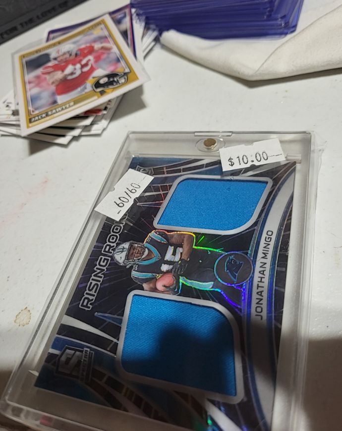 2023 Panini Spectra Rising Rookie Dual Patch #RRMHJO Jonathan Mingo — front
