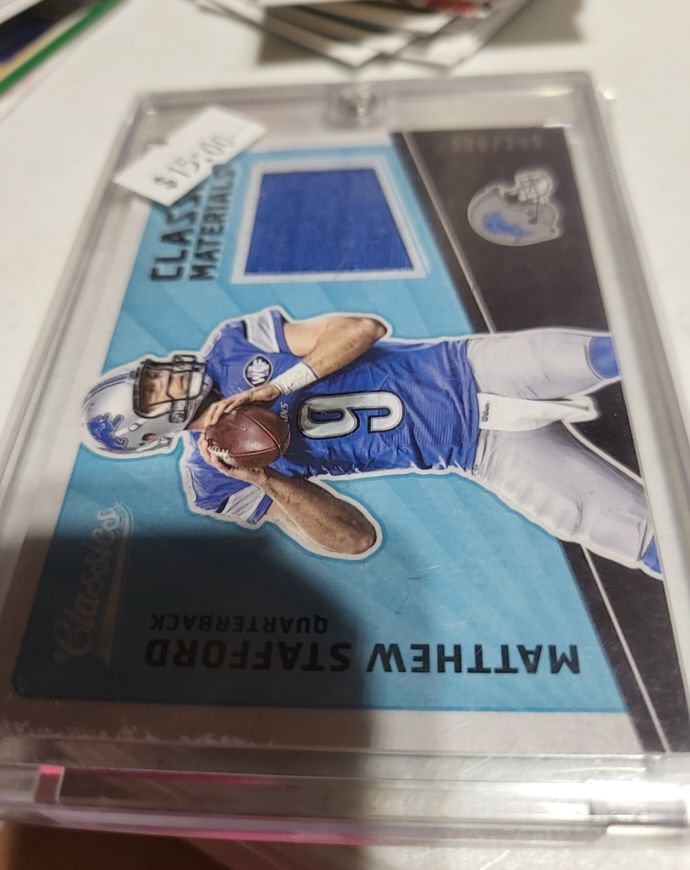 2017 Panini Classics Classic Materials #CM-MS Matthew Stafford — front