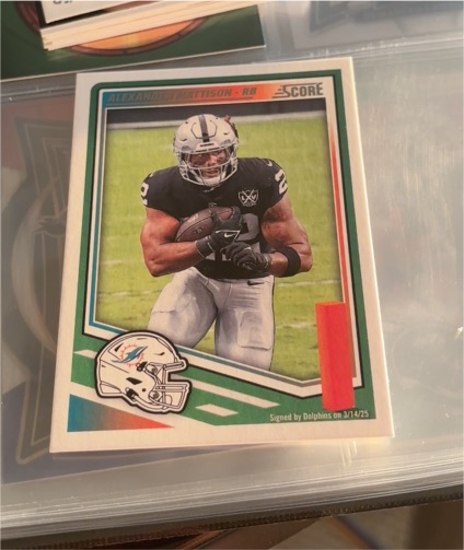 2025 Panini Score #112 Alexander Mattison — front