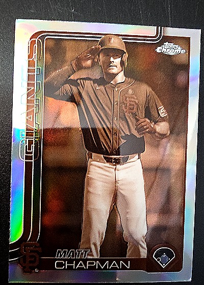 2025 Topps Chrome #148 Matt Chapman Sepia Refractor — front
