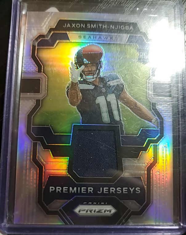 2023 Panini Prizm Premier Jerseys #PJ-JS Jaxon Smith-Njigba — front