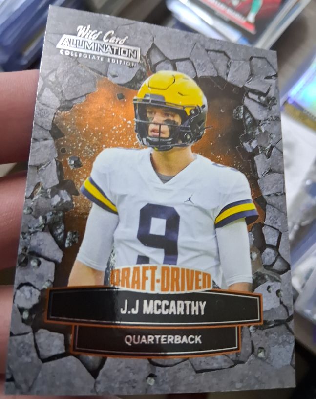 2021 Wild Card Alumination Collegiate Edition Draft-Driven #ANDD-18 J.J. McCarthy — front
