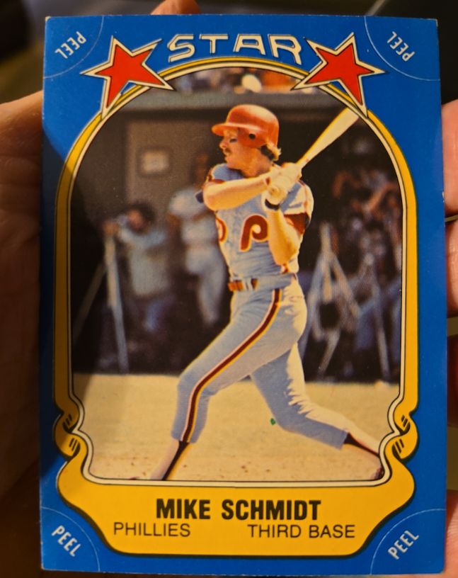1981 Fleer Star Stickers #9 Mike Schmidt — front