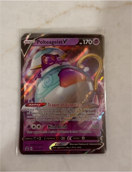 2020 Pokémon Black Star Promo #SWSH021 Polteageist V — front