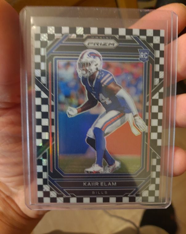 2022 Panini Prizm #374 Kaiir Elam Black and White Checkerboard — front
