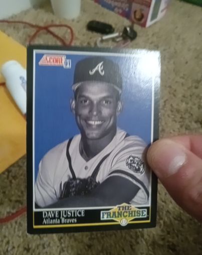 1991 Score #861 Dave Justice The Franchise — front