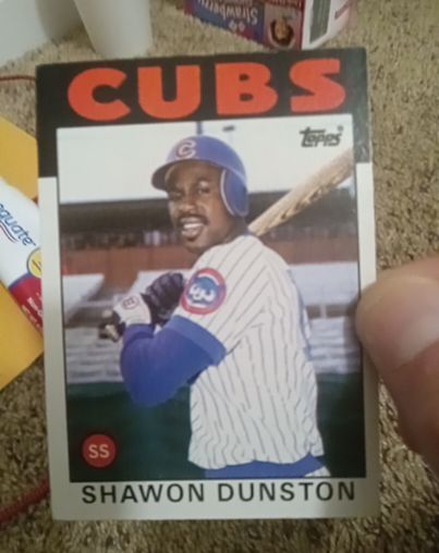 1986 Topps #72 Shawon Dunston — front