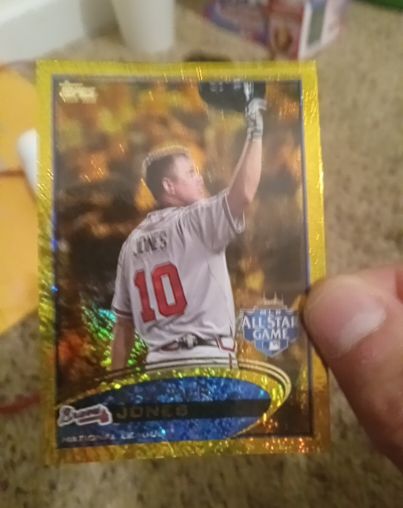 2012 Topps Update Series - All-Star Gold #US166 Chipper Jones — front