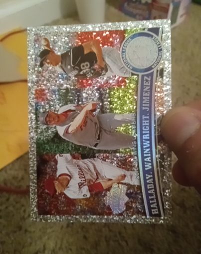 2011 Topps Platinum Diamond Anniversary #11 Halladay Wainwright Jimenez — front