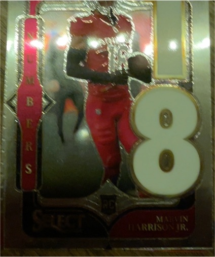 2024 Panini Select #8 Marvin Harrison Jr. Numbers Insert — front