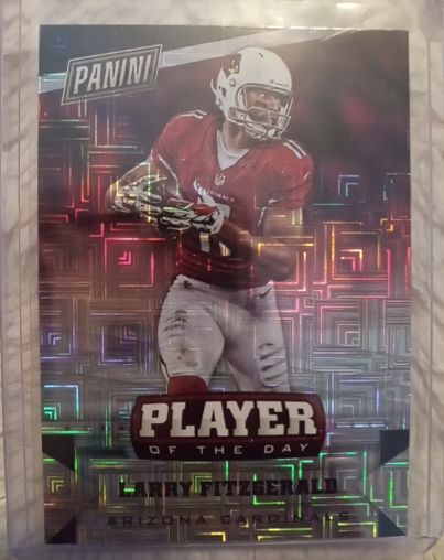 2016 Panini Player of the Day #1 Larry Fitzgerald — front