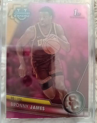 2023-24 Bowman University Chrome #95 Bronny James — front