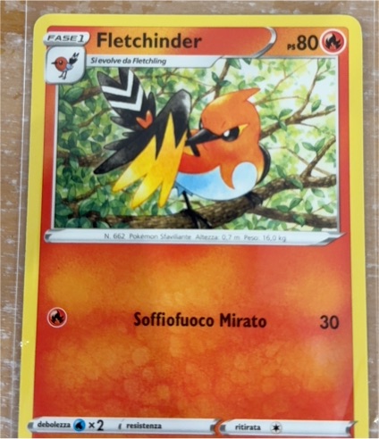 2022 Pokémon Sword & Shield Silver Tempest #028 Fletchinder — front