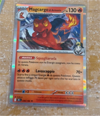 2023 Pokémon Destined Rivals #036 Magcargo di Armonio — front