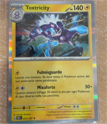 2022 Pokémon SV03: Obsidian Flames #072 Toxtricity — front
