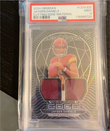 2024 Panini Obsidian #CEM-JDS Jayden Daniels Cutting Edge Materials — front