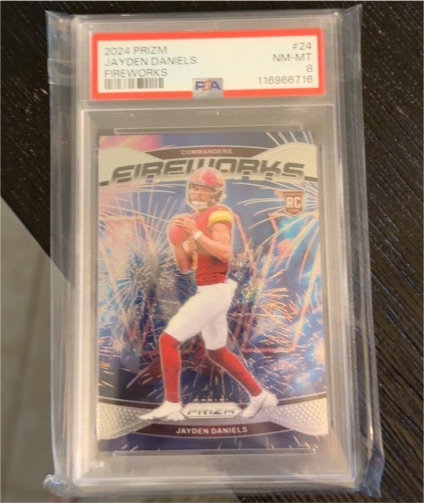 2024 Panini Prizm Fireworks #24 Jayden Daniels — front