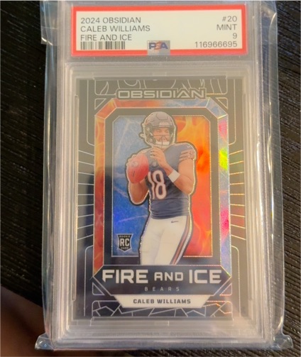 2024 Panini Obsidian #20 Caleb Williams Fire and Ice — front