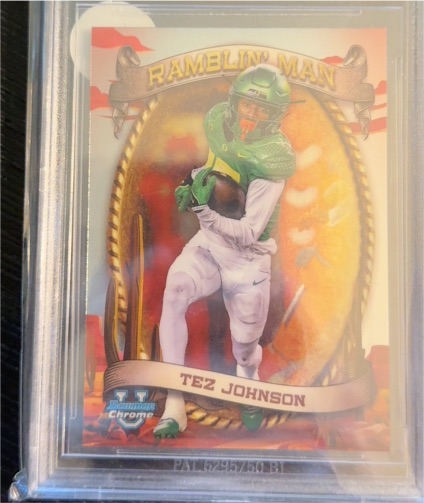 2024 Bowman University Chrome #RM-9 Tez Johnson Ramblin' Man — front