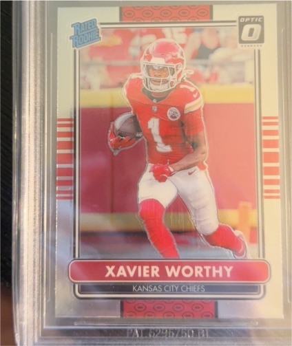 2024 Panini Donruss Optic #8 Xavier Worthy 2014 Retro Series Rated Rookie — front