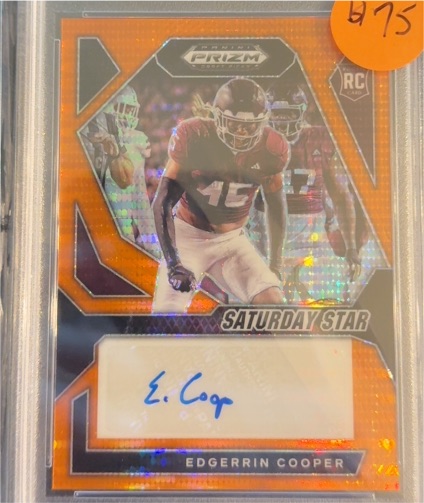 2024 Panini Prizm Draft Picks Saturday Star Edgerrin Cooper Auto — front
