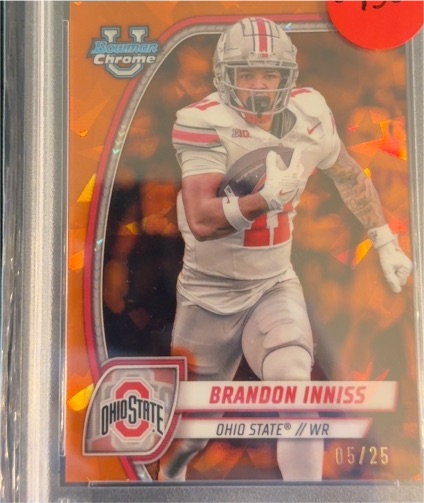 2024 Bowman University Chrome #23 Brandon Inniss — front