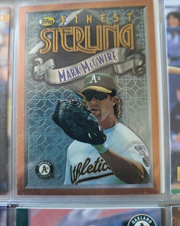 1996 Topps Finest Sterling #162 Mark McGwire — front