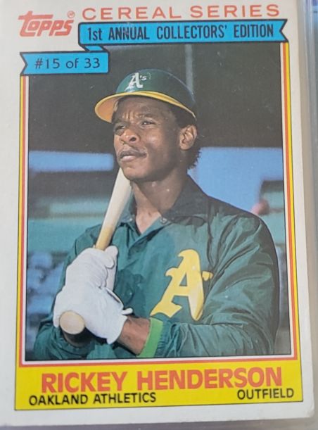 1984 Topps Ralston Purina #15 Rickey Henderson — front