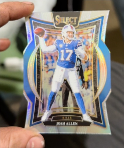 2024 Panini Select #34 Josh Allen Concourse Silver Prizm Die-Cut — front