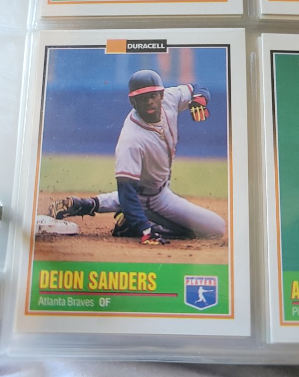 1993 Duracell Power Players II #7 Deion Sanders — front