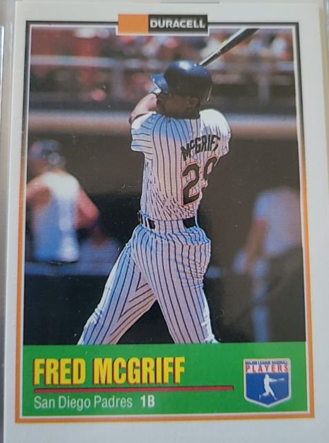 1993 Duracell Power Players II #9 Fred McGriff — front