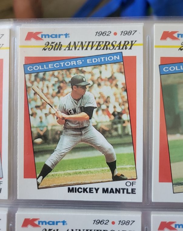 1987 Topps Kmart 25th Anniversary #5 Mickey Mantle — front
