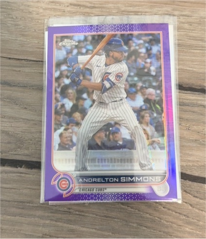 2022 Topps Chrome Update #USC112 Andrelton Simmons Purple Refractor — front