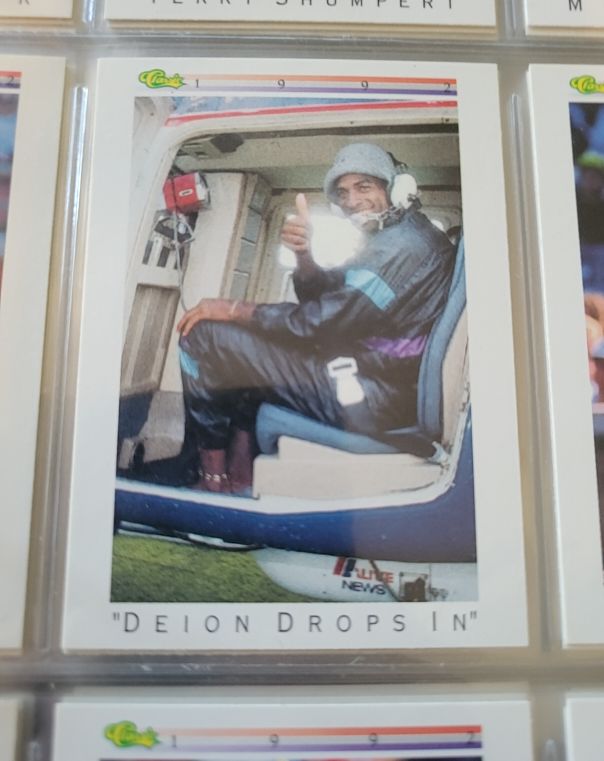 1992 Classic I #T80 Deion Sanders (Deion Drops In) Atlanta Braves — front