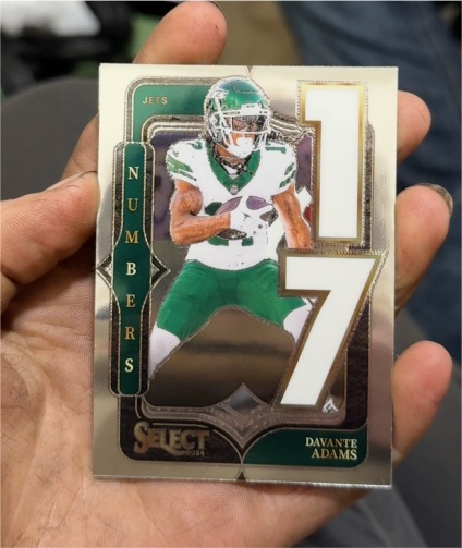 2024 Panini Select #25 Davante Adams Numbers Insert — front