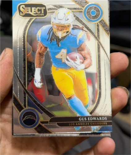 2024 Panini Select #258 Gus Edwards Club Level Base — front