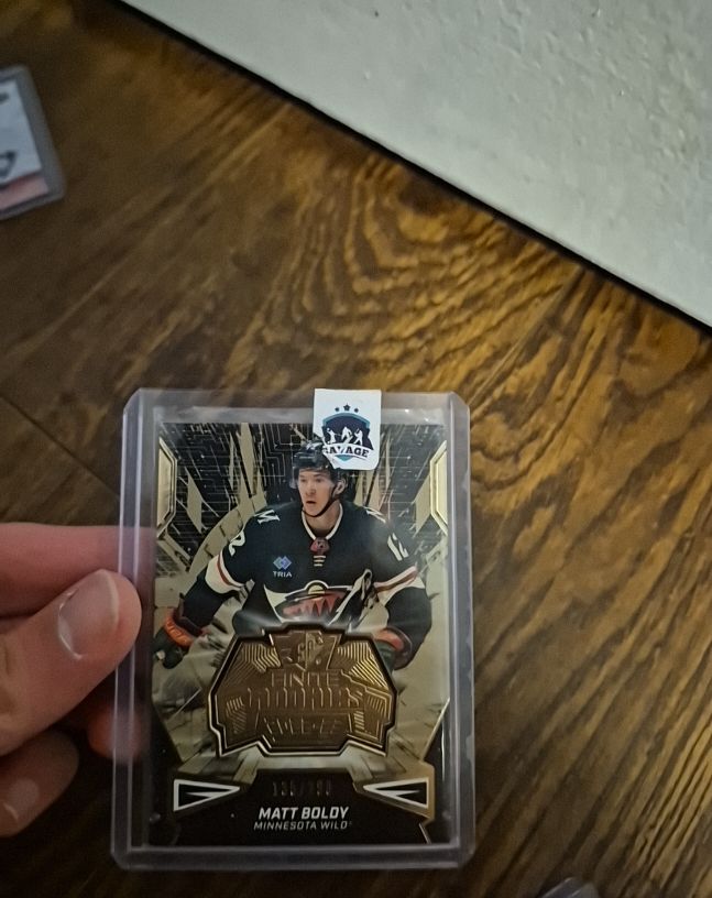 2022-23 UD SPX Finite Rookies Gold Parallel #F-7 Matt Boldy — front