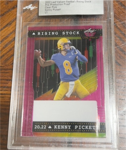 2022 Leaf Valiant Rising Stock #Kenny Pickett — front