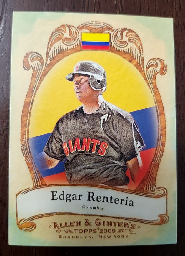 2009 Topps Allen & Ginter National Pride #NP42 Edgar Renteria — front