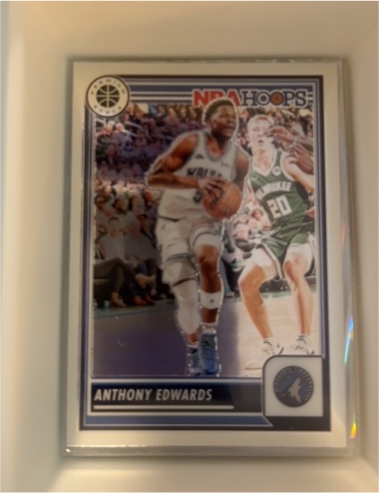 2023-24 Panini NBA Hoops Premium Stock #87 Anthony Edwards — front