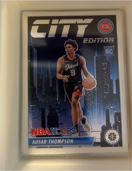 2023-24 Panini NBA Hoops Premium Stock City Edition #11 Ausar Thompson — front