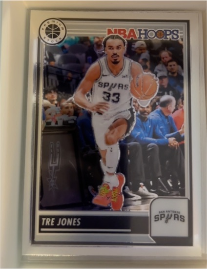 2023-24 Panini NBA Hoops Premium Stock #165 Tre Jones — front