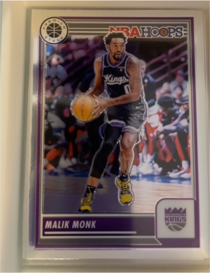 2023-24 Panini NBA Hoops Premium Stock #123 Malik Monk — front