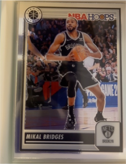 2023-24 Panini NBA Hoops Premium Stock #180 Mikal Bridges — front
