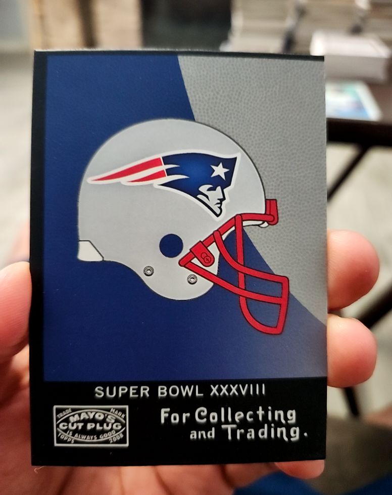 2008 Topps Mayo Super Bowl XXXVIII Logo New England Patriots #SB38A — front