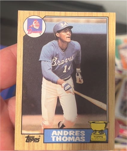 1987 Topps #296 Andres Thomas — front