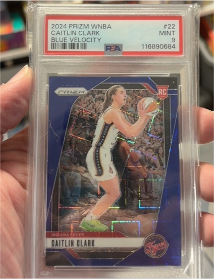 2024 Panini Prizm WNBA #22 Caitlin Clark Blue Velocity — front