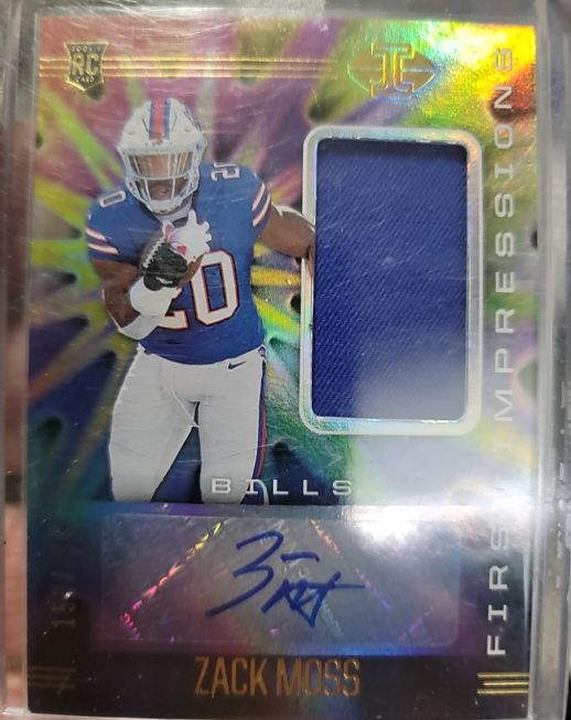 2020 Panini Illusions #126 Zack Moss Rookie Autograph Jersey — front