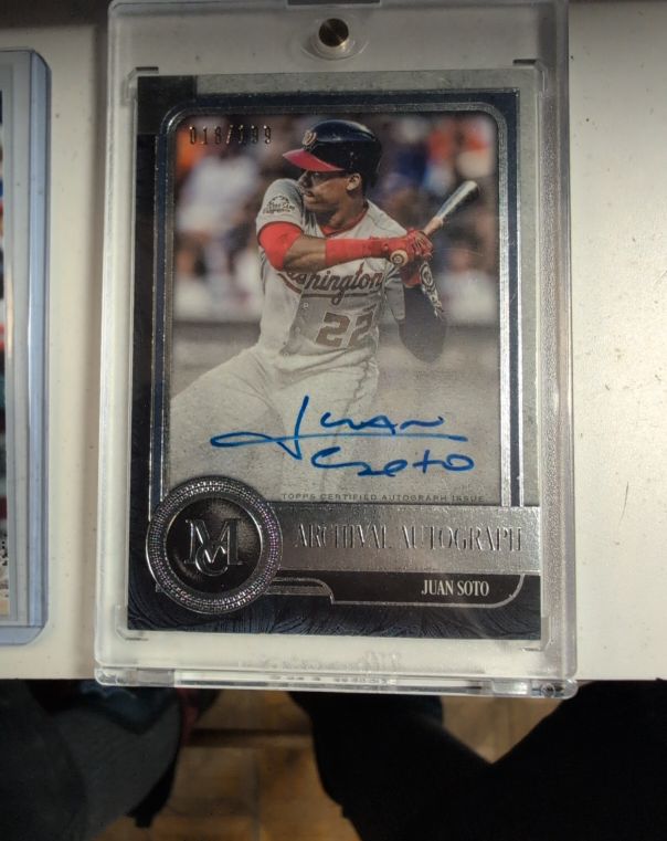 2019 Topps Museum Collection Archival Autograph #AA-JSO Juan Soto — front